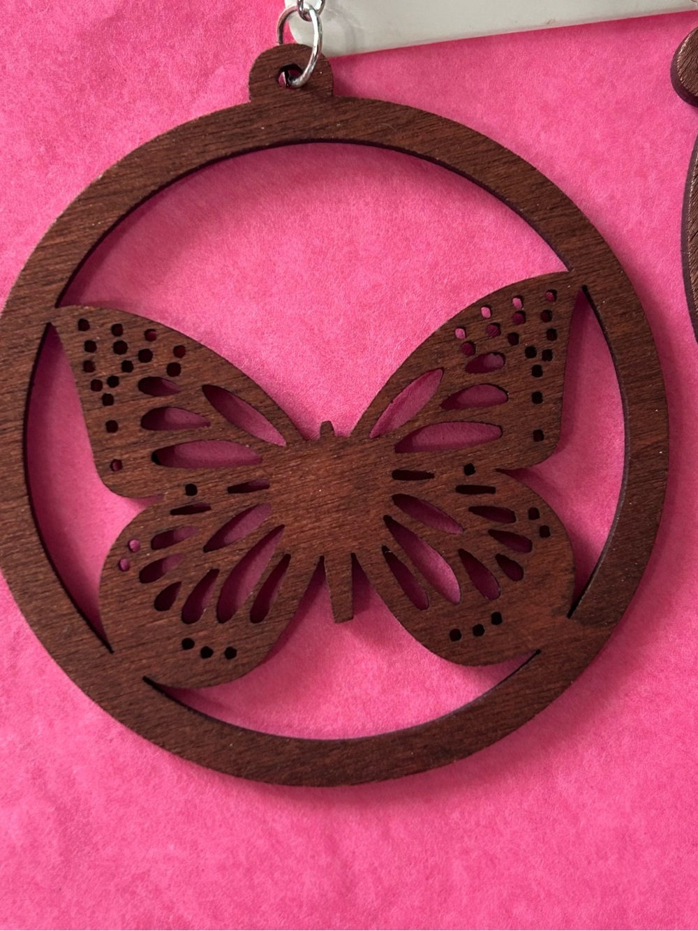 ❤️FREEw/PURCHASE Retro Lightweight Wooden Butterfly Earrings Brown Boho Dangle